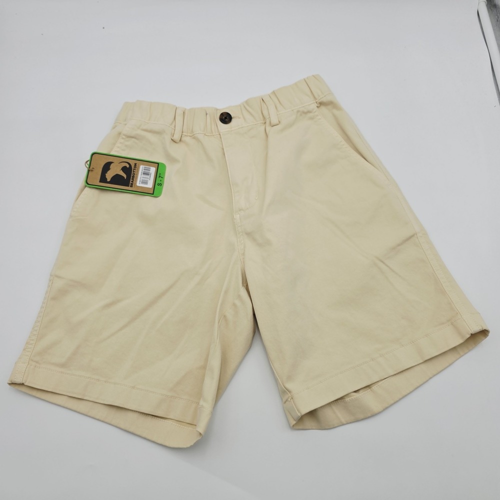 Bearbottom Shorts Men Small Sand/Dune 7" Inseam Stretch Chino Slash Pockets NWT